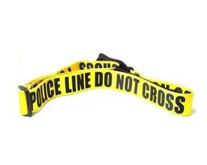 Ремень для гитары «Police line – do not cross», жёлтый — Bor