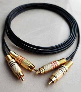 Kabel 2× RCA – 2× RCA (Cinch), vergoldet, 2 m — Bor