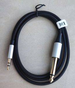 6.3 mm mono jack to 3.5 mm mini jack cable, braided, 1 m — Bor