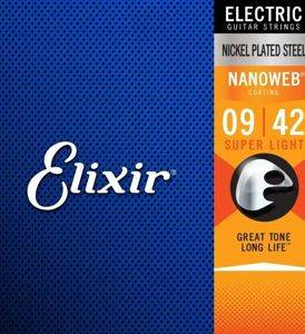 Žice za električnu gitaru Elixir Nanoweb Nickel Plated, 09–42 / 10–46 / 10–52 — Bor