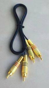 Kabel 2× RCA – 2× RCA (Cinch), vergoldet, 1,5 m — Bor