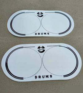 Doppeltes Schutzpatch für Bassdrum-Fell, 12,8 x 6,5 cm — Bor