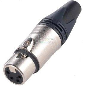 3-poliger XLR-Buchsenstecker, Aluminiumgehäuse — Bor