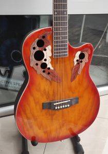Akustikgitarre mit gewölbtem Boden, Cutaway, 40" — Bor