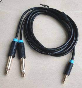 Vention-Kabel 2× 6,3-mm-Monoklinke auf 3,5-mm-Stereoklinke — Bor