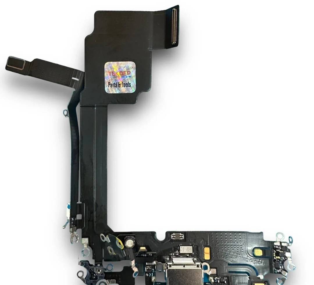 Flex cable with charging port for iPhone 15 Pro Max, black